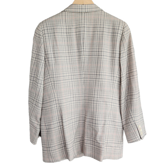 Vintage Liz Claiborne Pink Green Cream Pastel Tweed Suit Jacket Coat M - Picture 6 of 9